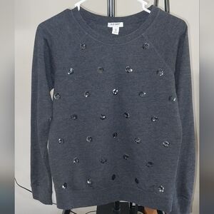 OLD NAVY Sequin Embellished Dot Sweatshirt size XS